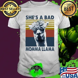 SHE'S A BAD MOMMA LLAMA VINTAGE RETRO SHIRT