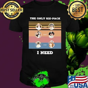 Shih Tzu Maltese the only six-pack I need vintage retro shirt