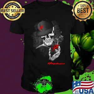 Skeleton skull hayabusa logo shirt