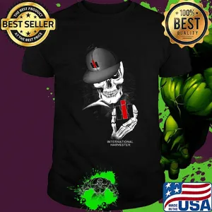 Skeleton skull international harvester logo shirt