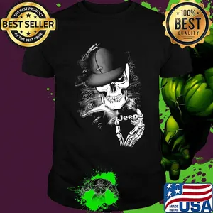 Skeleton skull jeep logo shirt