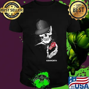 Skeleton skull kenworth logo shirt