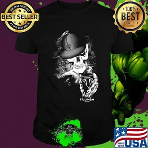 Skeleton skull triumph logo shirt