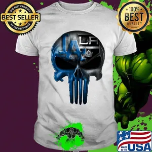 Skull los angeles dodgers and los angeles raiders shirt