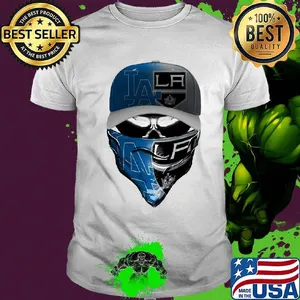 Skull mask los angeles dodgers and los angeles raiders shirt