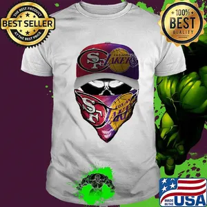 Skull mask san francisco 49ers and san francisco giants logo shirt