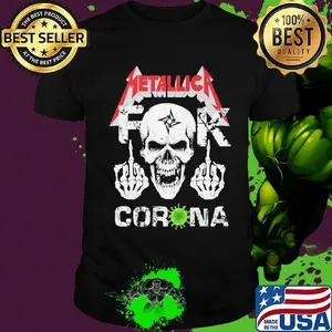 Skull metallica fuck corona covid-19 shirt