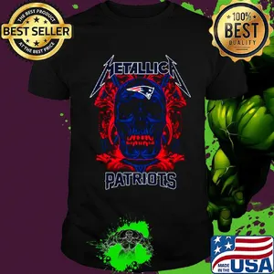 Skull metallica new england patriots shirt