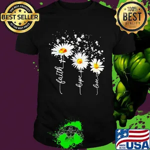 Snoopy flower faith hope love heartbeat shirt