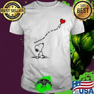 Snoopy sometimes you need to let things go hearts shirt