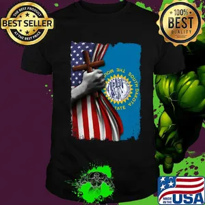 South dakota american flag cross happy independence day shirt
