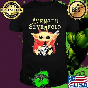 Star wars baby yoda hug guitar avenged sevenfold shirt