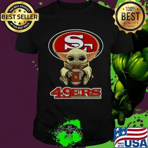 Star wars baby yoda hug san francisco 49ers football shirt