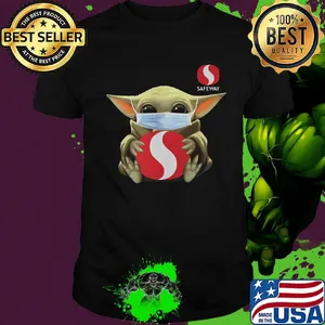 Star wars baby yoda mask hug safeway shirt