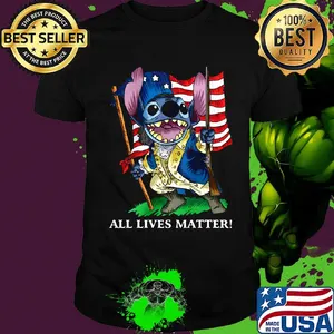 Stitch all lives matter american flag independence day shirt