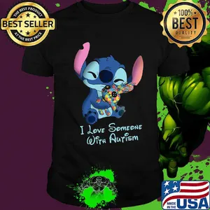 Stitch and scrump i love someone with autism shirt