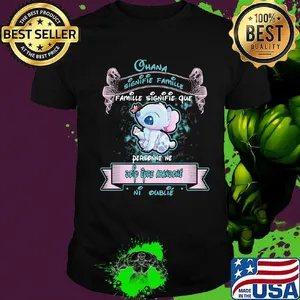 Stitch butterfly ohana signifie famille que personne ne doip eyro abandonne ni oublie shirt