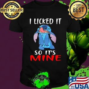 Stitch i licked it so it's mine black shirt