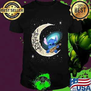 Stitch i love you to the moon back shirt