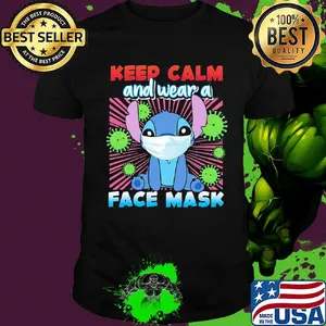 Stitch keep calm and wear a face mask covid-19 shirt