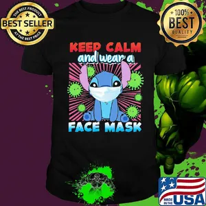 Stitch mask keep calm and wear a face mask covid-19 shirt