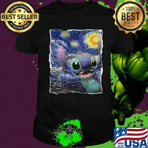Stitch starry night van gogh shirt