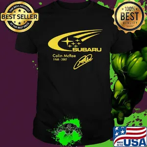 Subaru colin mcrae 1968 2007 signature shirt