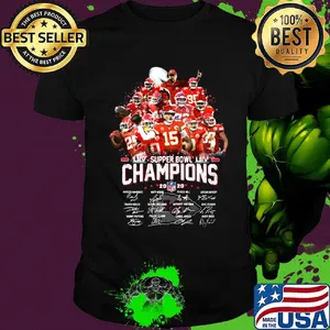 Super bowl liv champions 2020 kansas city chiefs players signatures shirt