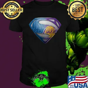 Superman los angeles dodgers and los angeles lakers shirt