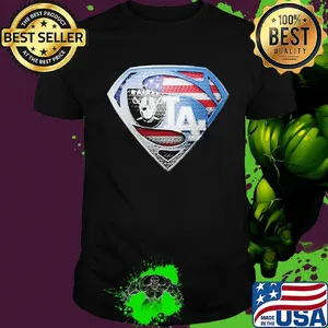 Superman los angeles raiders and los angeles dodgers american flag shirt