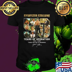Sylvester stallone 50 years of operation 1970 2020 thank you for the memories signature shirt