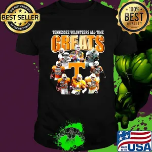 Tennessee volunteers all-time greats football players signatures shirt