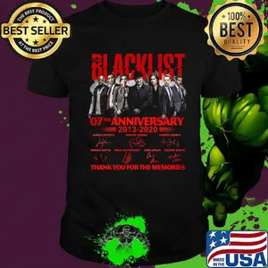 The blacklist 07th anniversary 2013 2020 thank you for the memories signatures shirt