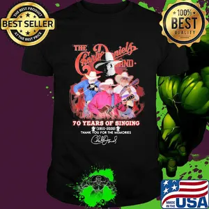 The charlie daniels band 70 years of singing 1950 2020 thank you for the memories signature shirt