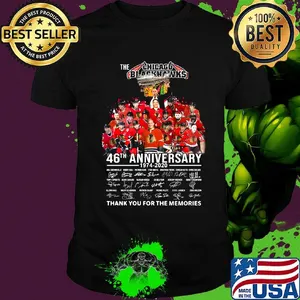 The chicago blackhawks 46th anniversary 1974 2020 thank you for the memories signatures shirt