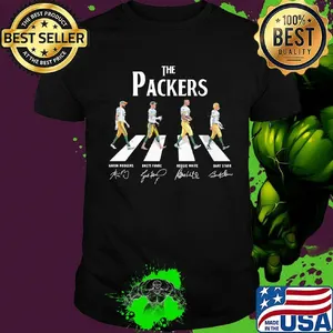 The green bay packers abbey road signatures shirt