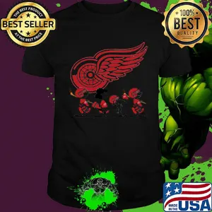 The peanuts detroit red wings hockey logo shirt