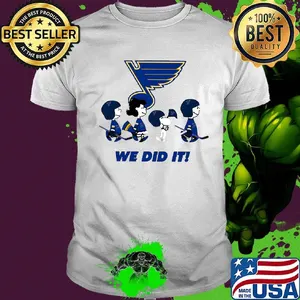 The peanuts st. Louis blues we did it hockey team logo shirt
