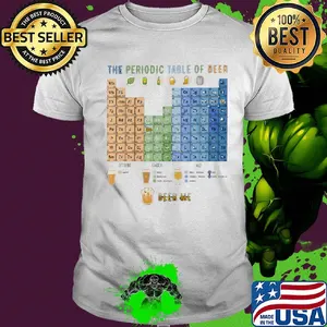 the periodic table of beer shirt