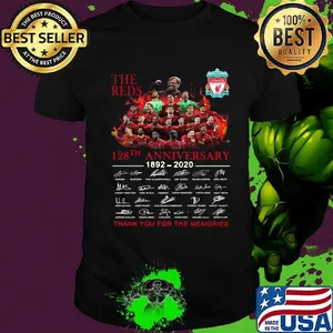 The reds 128th anniversary 1892 2020 thank you for the memories signatures shirt