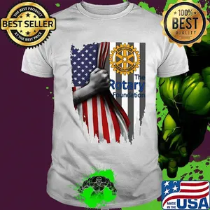 The rotary foundation logo american flag independence day shirt