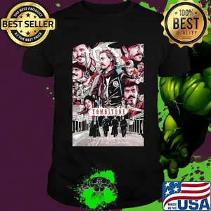 Tombstone film characters signatures poster shirt