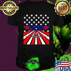 Top gun plane american flag independence day shirt