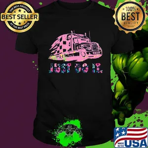 Trucker just do it flowers shirt