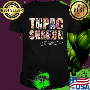Tupac shakur rapper signature shirt