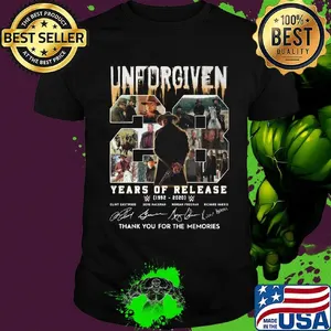 Unforgiven  28 years of release 1992 2020  thank you for the memories signatures shirt