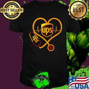 UPS nurse stethoscope love heartbeat shirt