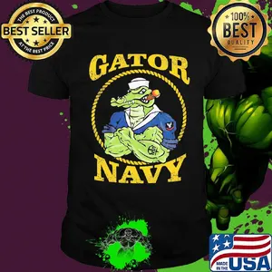 Us gator navy amphibious alligator shirt