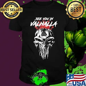 Vikings Punisher See You In Valhalla shirt