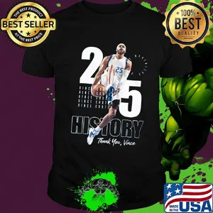 Vince carter no.25 dallas basketball legends history thank you vince shirt